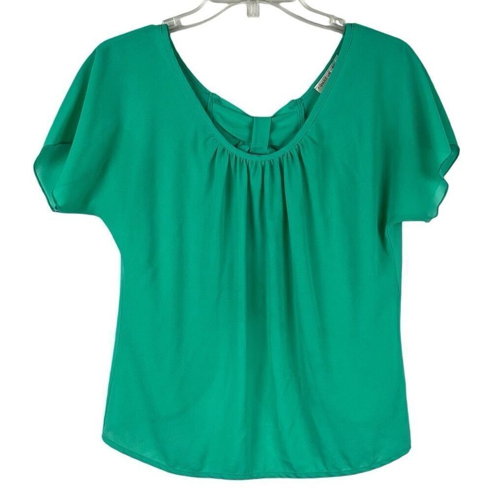 A’gaci Women’s Thin Short Sleeve Bow Back Closure Blouse